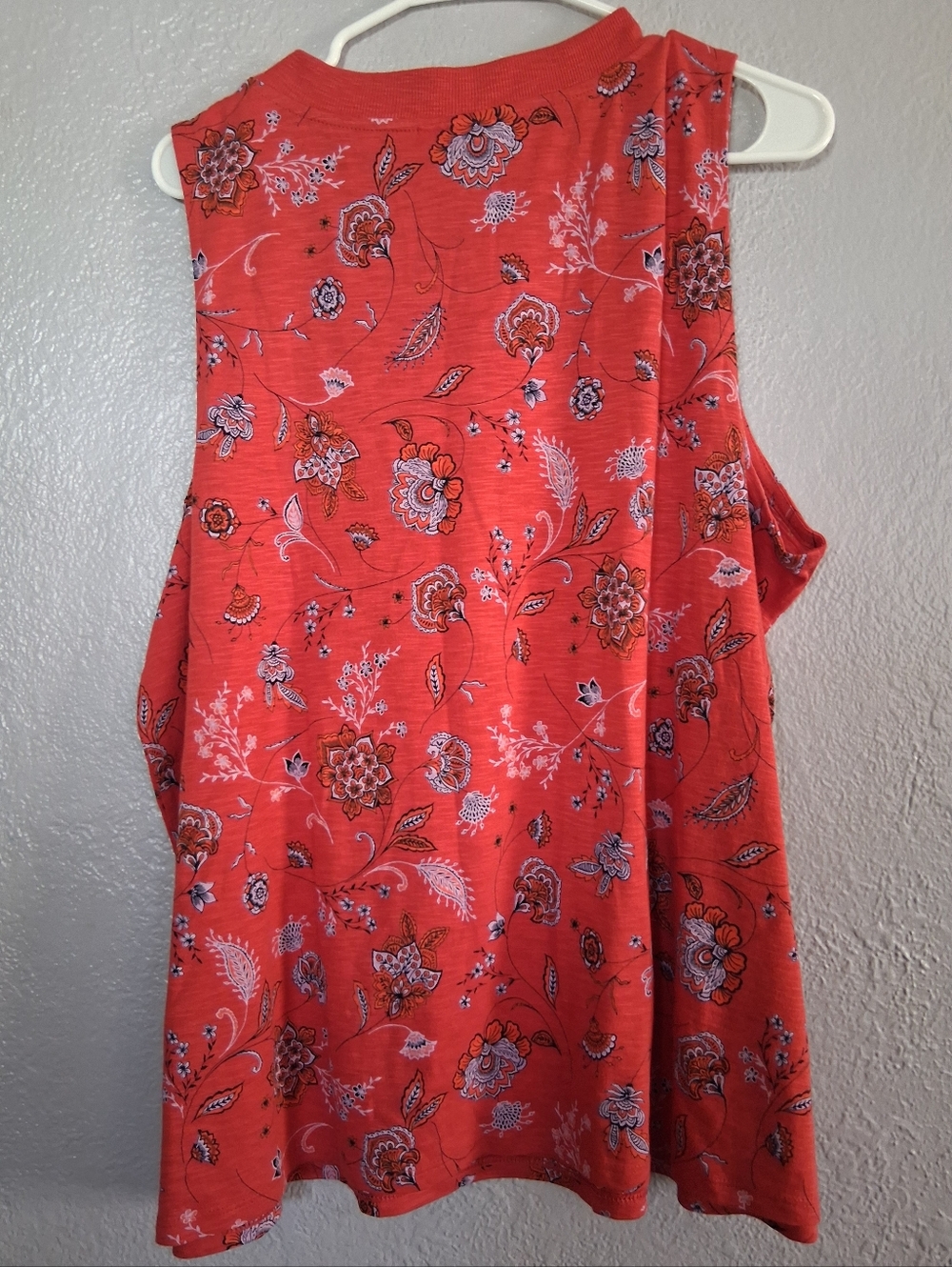J Jill NWT Floral Henley Tank Cotton Tencel 2X - Picture 6 of 6